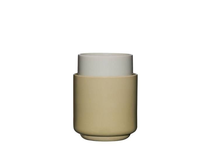 Hübsch Deux pots Vert clair/Sable (lot de 2)