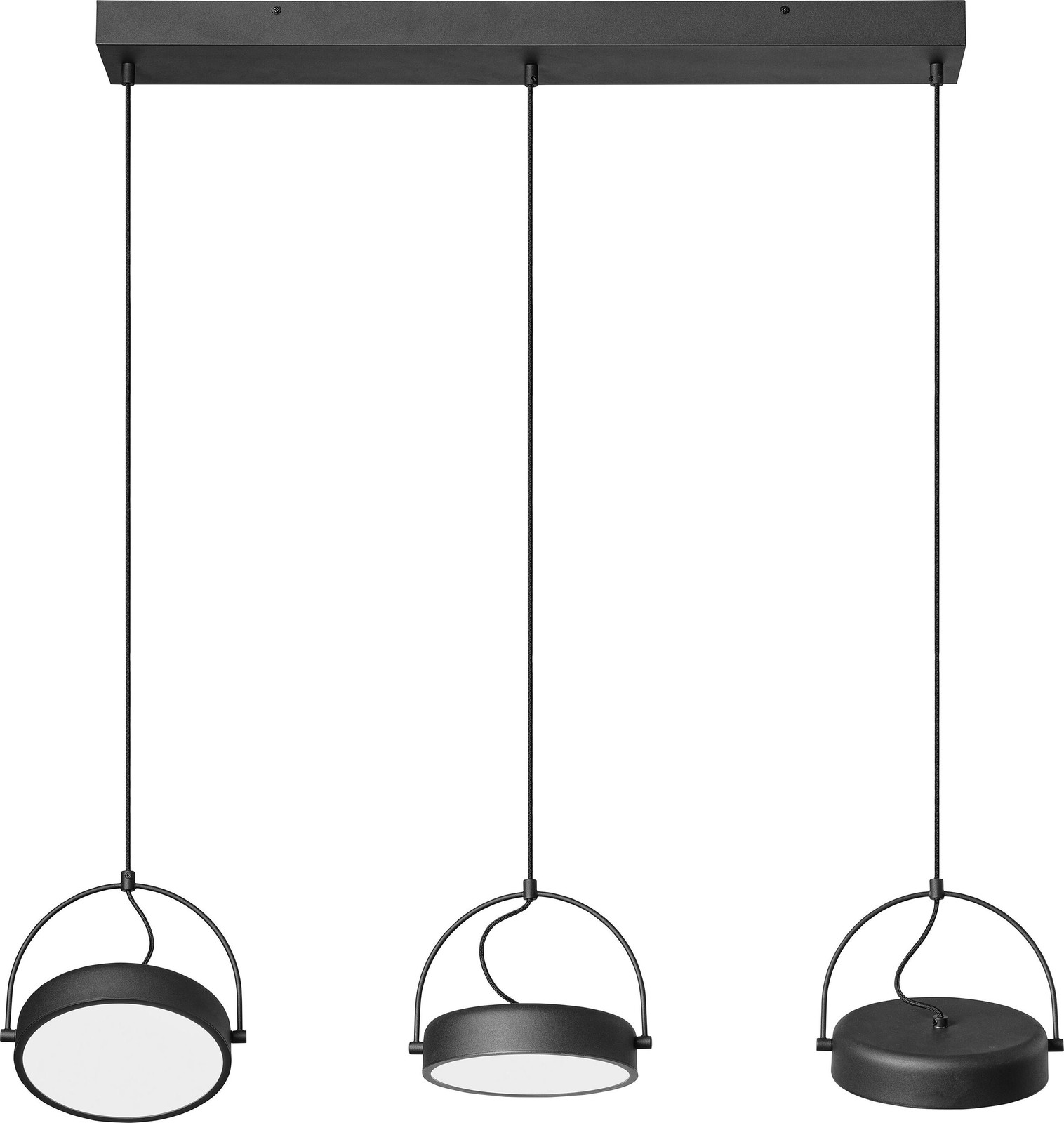 Osram Decor Puck 3X LED-pendellamp, zwart, staal, 36W, 1250lm, 3000K, CRI >90