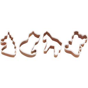 Lurch Ausstechformen 10545, Set, Tiere, aus Edelstahl, verschiedene Formen, 4-teilig