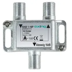 Axing BAB1-16P 1-fach Abzweiger, 16 dB, 5 - 1218 MHz, Bauform 01 BAB00116P BAB 1-16P