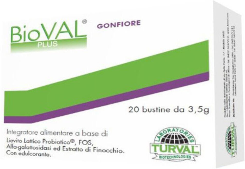 LABORATORI TURVAL ITALIA Srl Bioval Plus Gonfiore, 20 bustine