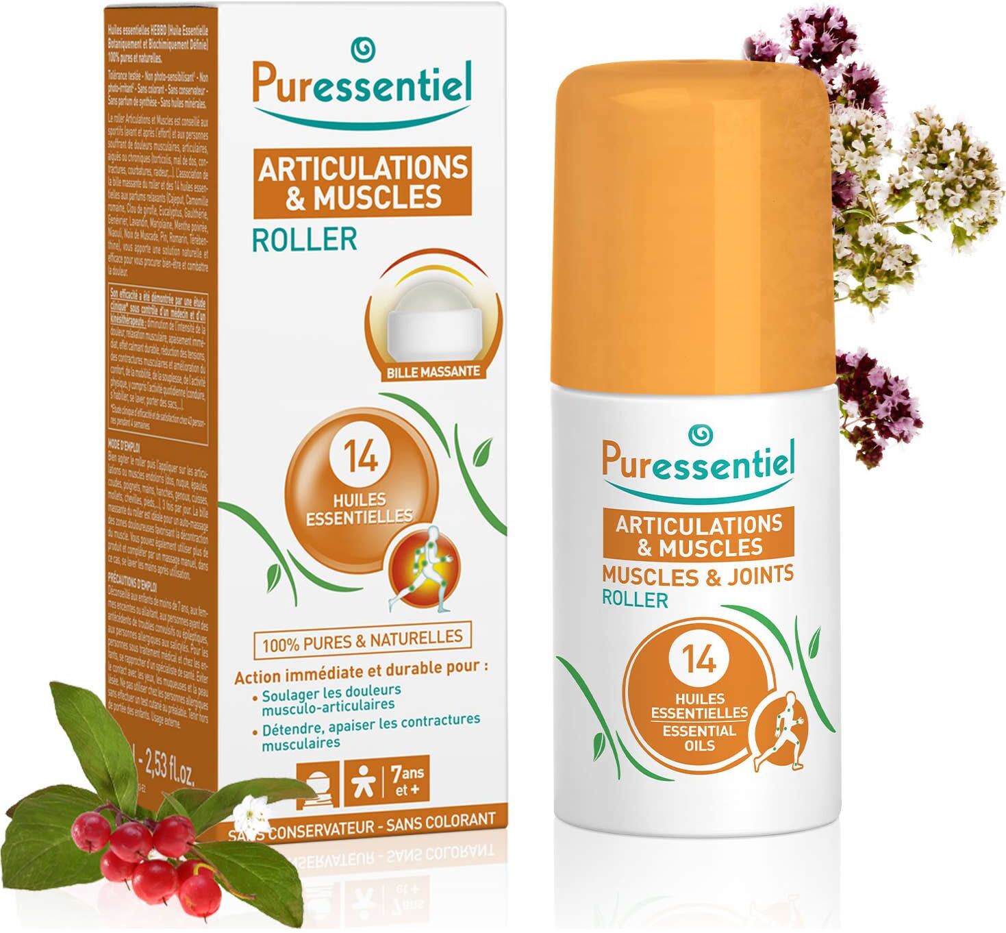 Puressentiel Roller Articulaciones y Músculos 14 Aceites Esenciales 75ml