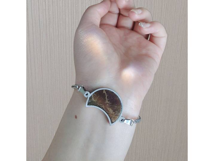 Muonionalusta fer météorite matériel bracelet météorite naturelle pièce bijoux Bracelet réglable-CD184