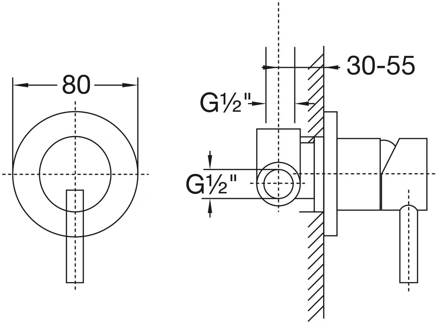 Steinberg Serie 100 Brause-Einhebelmischbatterie