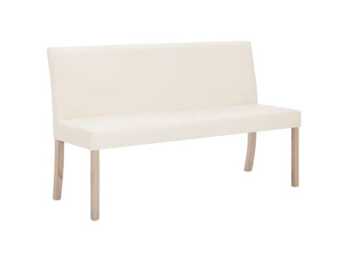 Makastle Sitzbank 139,5 cm Cremeweiß Kunstleder