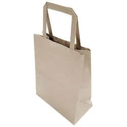 Gastronoble Fiesta Recycelbare flache braune Papiertüten (500 Stück) - 248x148x248mm