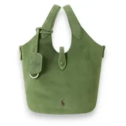 Polo Ralph Lauren für Damen. 428P23820005 Grüne Polo Play Cross-Body-Tasche aus Wildleder (OSFA), Lässig