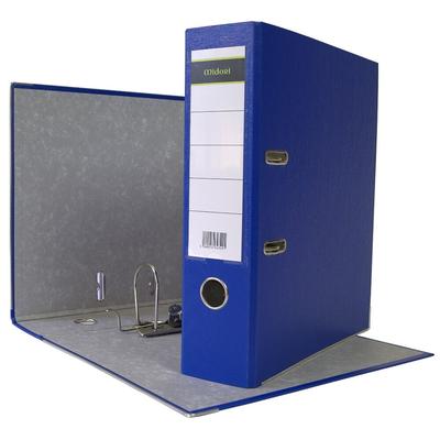 Midori 4 x Ordner A4 8 cm PP Kunststoff Blau Aktenordner Briefordner Breit 80 mm
