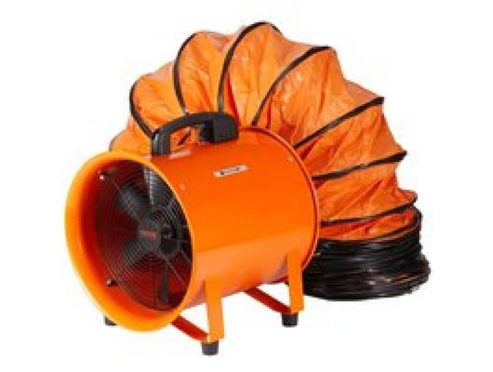 VEVOR Bauventilator 145-W-AC-Motor Baugebläse 2900 U/min Baulüfter Gebläse 1020 CFM (1733 m3/h) Axiallüfter mit 10 m Schlauch Axialgebläse 79 dB Geräuschpegel Industrielüfter