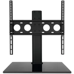 TechniSat TSAT Universal TV-Tischfuss mit Glasboden 32-55" (30 kg, 32" - 55"), TV Ständer, Schwarz