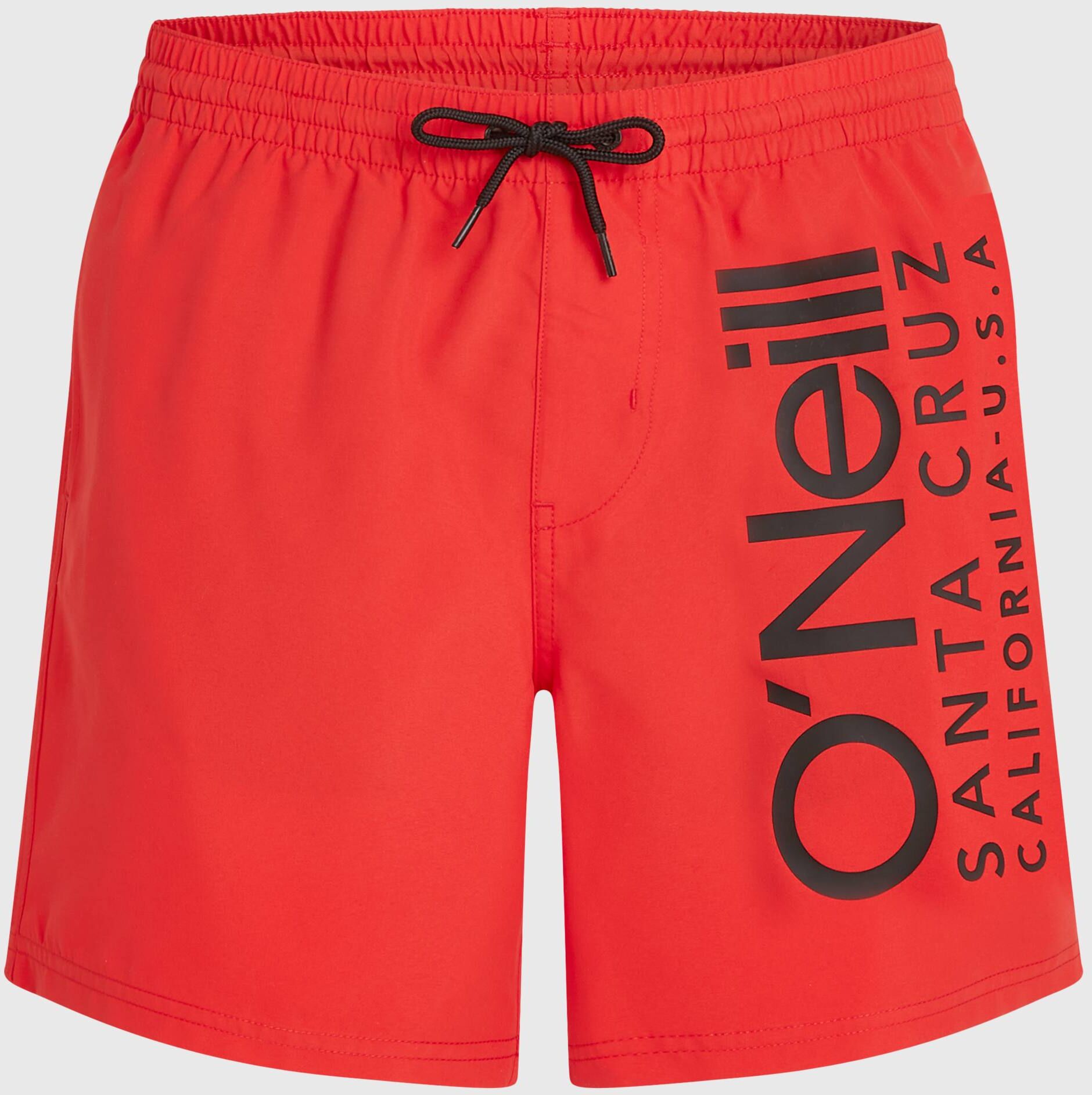 Badeshorts O'NEILL "ORIGINAL CALI 16'' SWIMSHORTS", Herren, Gr. S (48), N-Gr, rot (high risk rot), Obermaterial: 100% Polyester, Badehosen Badeshorts, mit elastischem Bund, normale Passform high risk rot S (48), N-Gr