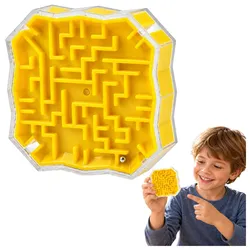 Labyrinth, Logik, Spiel, Mit, Gelb, Ball