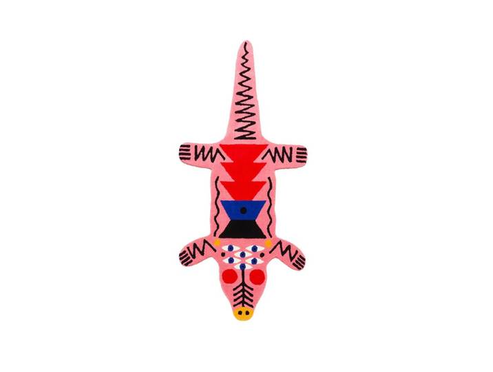 QEEBOO tapis OGGIAN CROCOPINK (Medium - Acrylique)