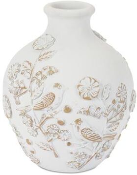 Melrose International Embossed Bird Floral Vase