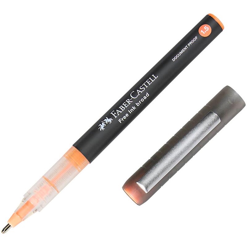 FABER-CASTELL Free Ink Tintenroller grau 1.5 mm Schreibfarbe: Orange 348315