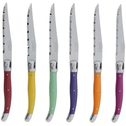 JEAN DUBOST Set 6 Laguiole-Messer irise sortiert - -