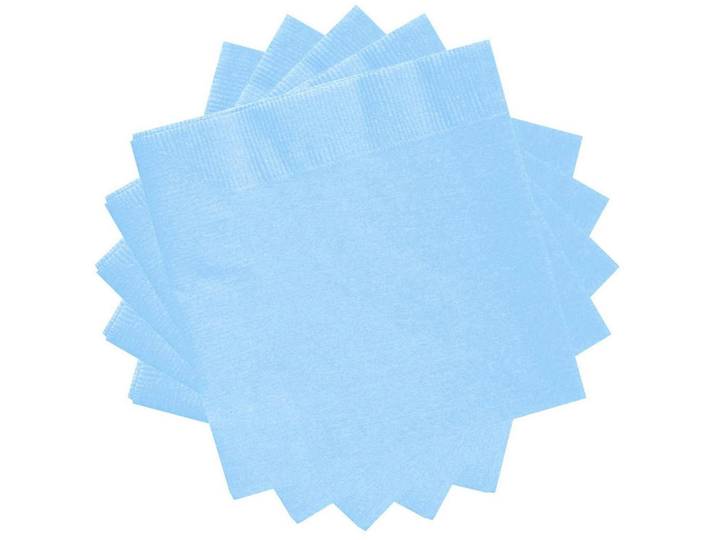 Servietten 20er Set Hellblau 33x33 cm, Papier, 16.5x16.5 cm, Geschirr, Tischkultur & Serviergeschirr, Servietten