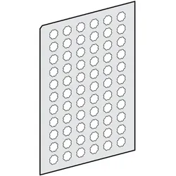 Schneider Electric ZBY1101 Bogen m. 66 runden Einlegeschildern, transparent, selbstklebend, neutral  - 10 Stück