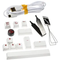 Ducky One 3 Classic Pure White SF Gaming Tastatur, RGB LED - MX-Brown (US) (US, Kabelgebunden), Tastatur, Weiss