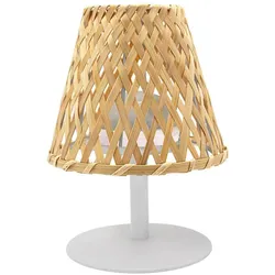 Lumisky IBIZA Kabellose Tischleuchte H26CM Bambus Beige