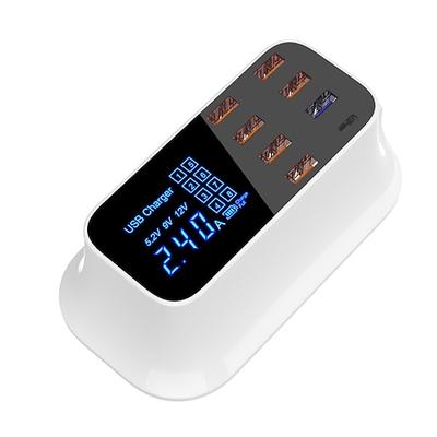 8usb handy schnell aufladen digitalanzeige qc3.0 flash aufladen schnell multifunktions pd schnell aufladen multiport ladegerät mit display