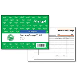 sigel Stundenerfassung Formularbuch ST615 - 1 x 50 Blatt