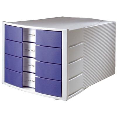 HAN Bürobox IMPULS /1010-X-14 bis C4 Kunststoff lichtgrau/blau