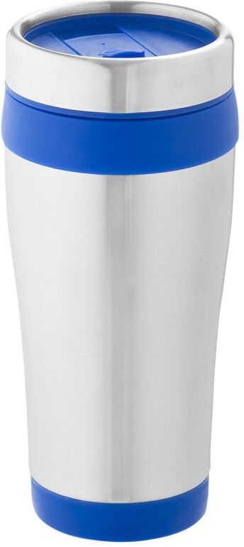 Gobelet de voyage publicitaire 410 ml recyclé Elwood bleu