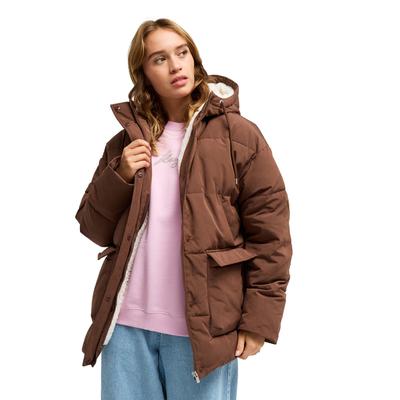 Parka ROXY "Seaside Memories", Damen, Gr. M, braun (chestnut), Obermaterial: 83% Polyester, 17% Baumwolle., Jacken Parka