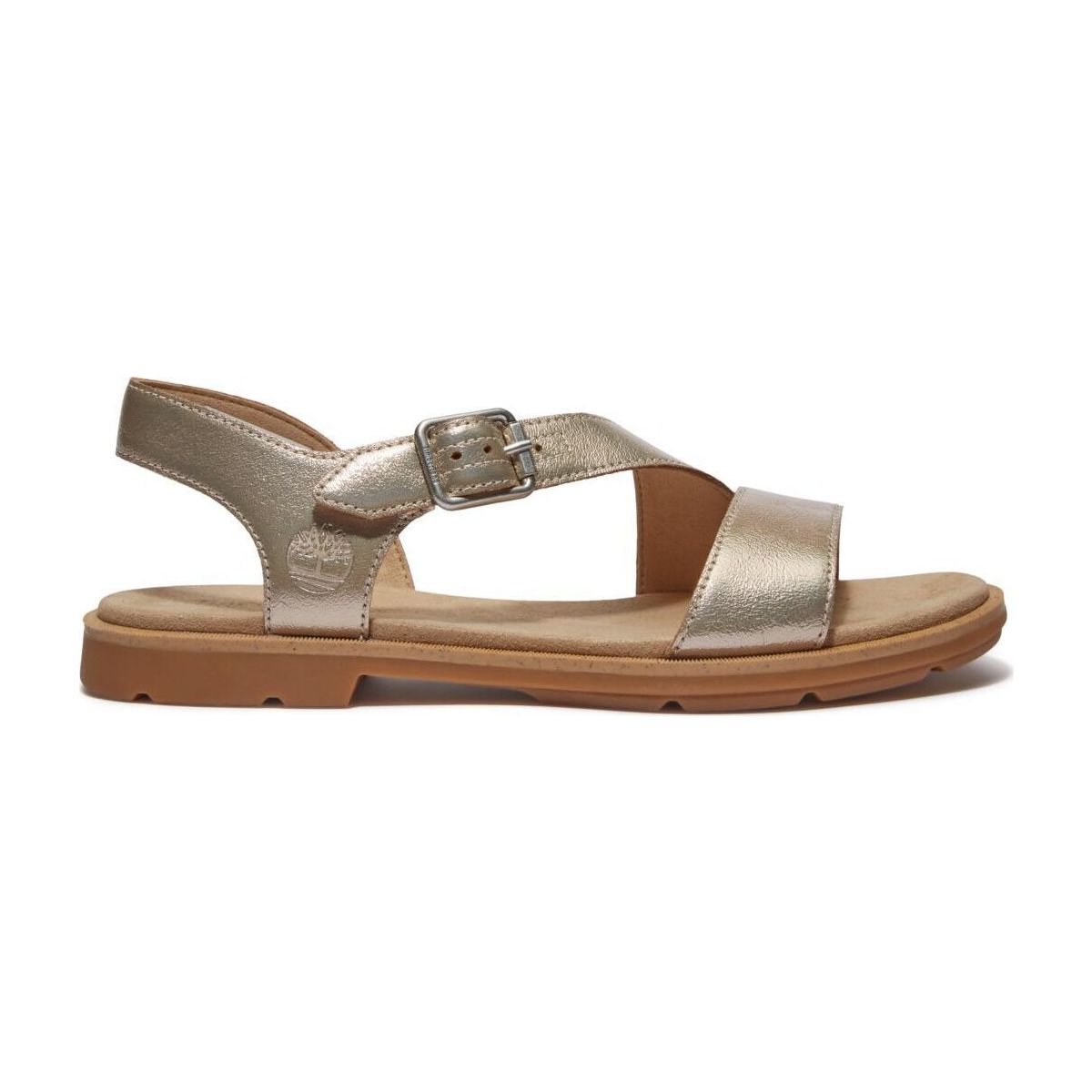 Timberland Womens Backstrap Sandal gold metallic 7 Wide Fit TB0A2R2TN751-7-Wide Fit