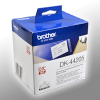 Brother PT Etiketten DK44205 weiss 62mm x 30,48m Rolle ablösbar