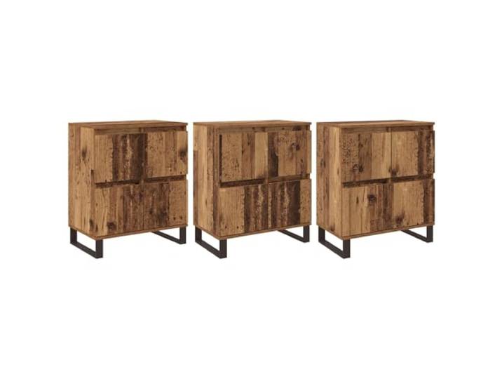 TEKGHUT Sideboard 3 STK. Altholz 60 x 35 x 70 cm Holzwerkstoff Holzwerkstoff,glatte Oberfläche,viel Stauraum,für Wohnzimmer,Esszimmer,Flure,kleine Wohnungen,rechteckige Form,moderner Stil