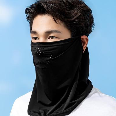Market Central Face Scarf Mask For Women Sun Shield Neck Cover For Driving Fishing Hiking black
