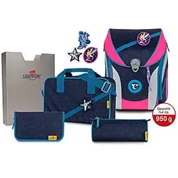 DerDieDas Ergoflex Max Buttons Blue Fairy Schulranzen Set 5tlg