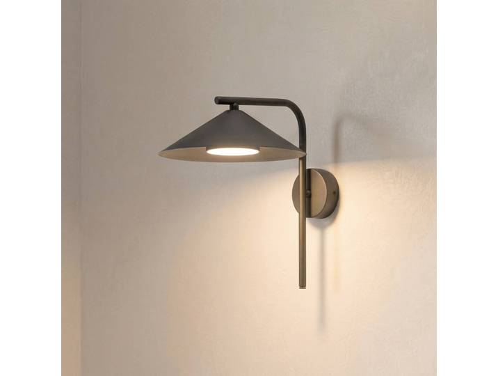 Wandleuchte Lume TK Lighting, dimmbar, braun / rost, für Schlafzimmer, Metall