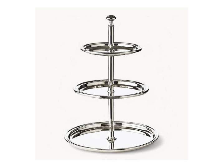 EDZARD Etagere Faden Tea Time (H 30 cm) versilbert anlaufgeschützt