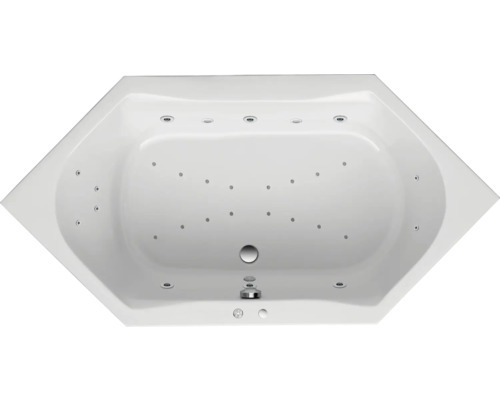 OTTOFOND Whirlpool Sechseckbadewanne Chanson 100 x 200 cm weiß glänzend 55230