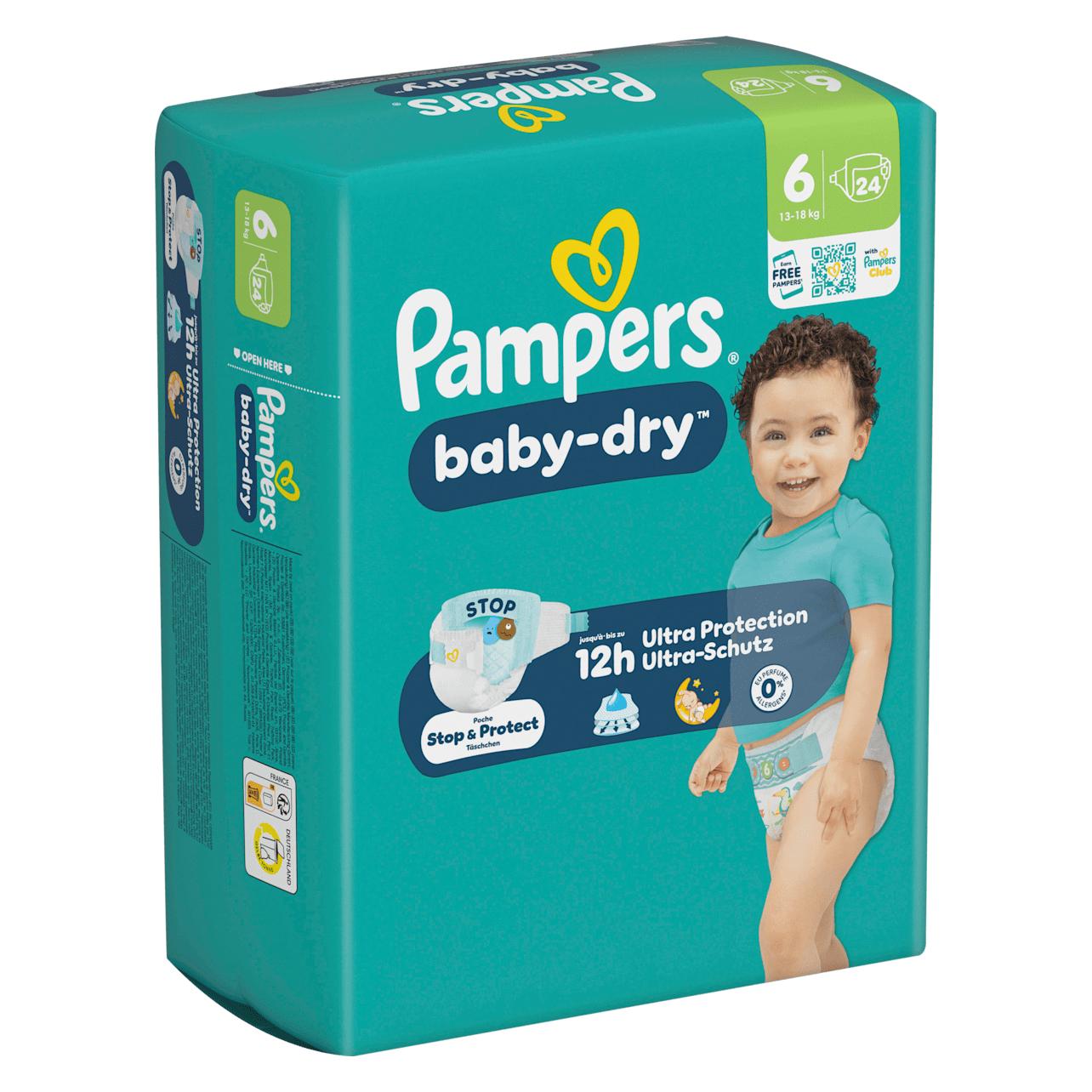 Pampers Baby Dry Gr.6 Extra Large 13-18kg Windeln Single Pack 24 Stück (Gr. 6, 24 Stk.) (66627674)