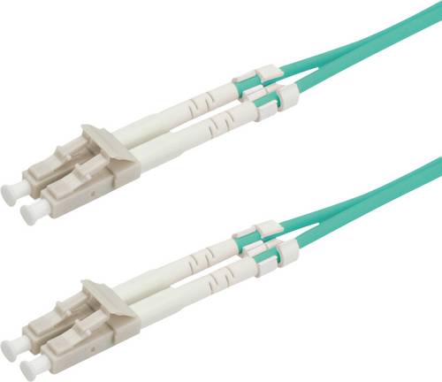 Roline 21.15.8700 Glasfaser LWL Anschlusskabel 0.50m Türkis [1x LC-Stecker - 1x LC-Stecker] 50/125 µ Multimode OM3