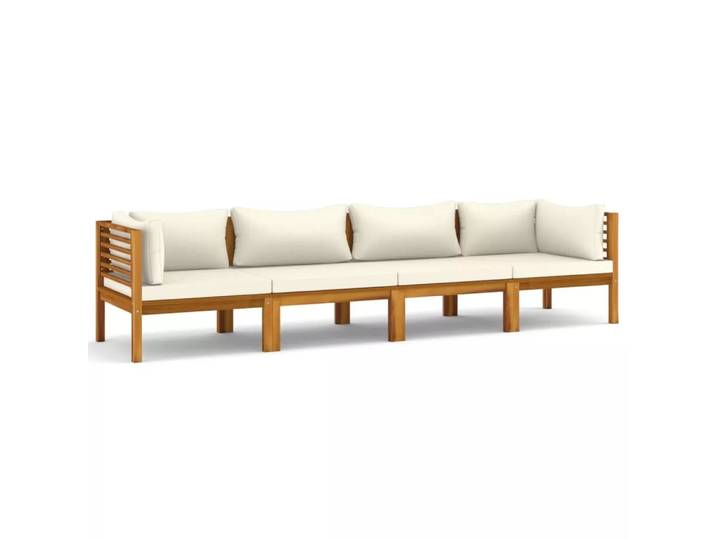 VidaXL - Garten-lounge-set akazienholz, One Size, Light Beige