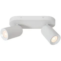 Lucide Deckenstrahler PUNCH, 2-flammig, 2x GU10, IP20, dimmbar, weiß LUC-13958/02/31