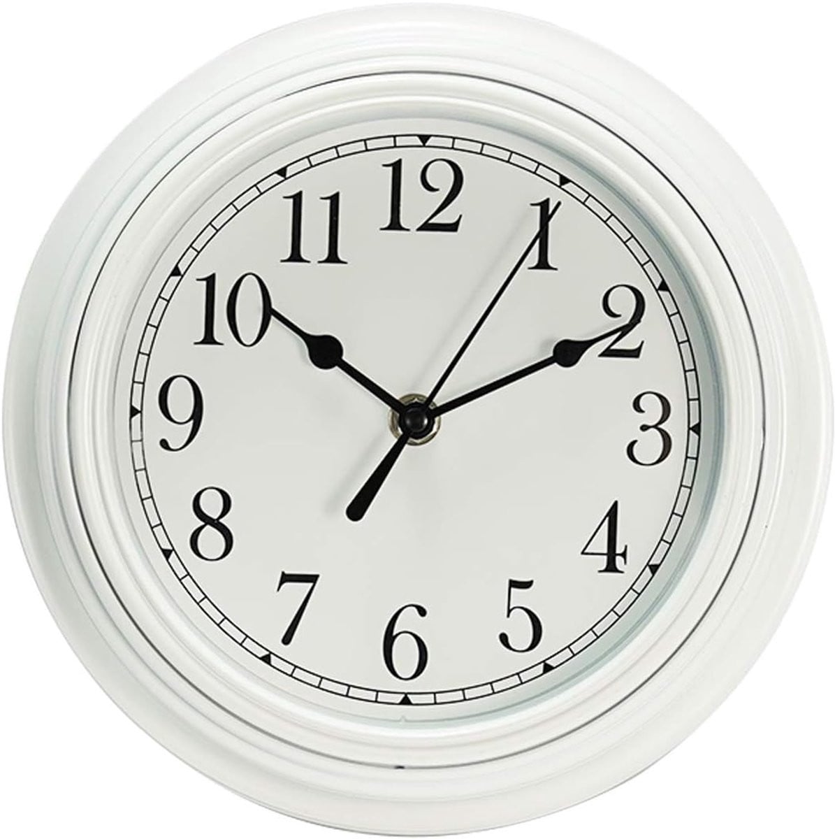 Retro wandklok wit 9 inch - Stille analoge decoratieve wandklok voor keuken, slaapkamer of kantoor