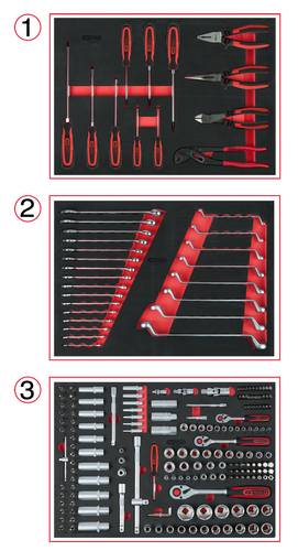 KS Tools 713.0215 Werkzeug-Satz Chrom-Vanadium Stahl 215 Teile