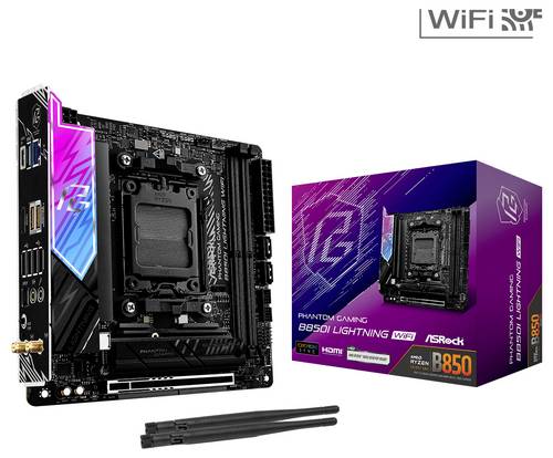 ASRock B850I Mainboard Sockel (PC) AMD AM5 Formfaktor (Details) Mini-ITX Mainboard-Chipsatz AMD B850