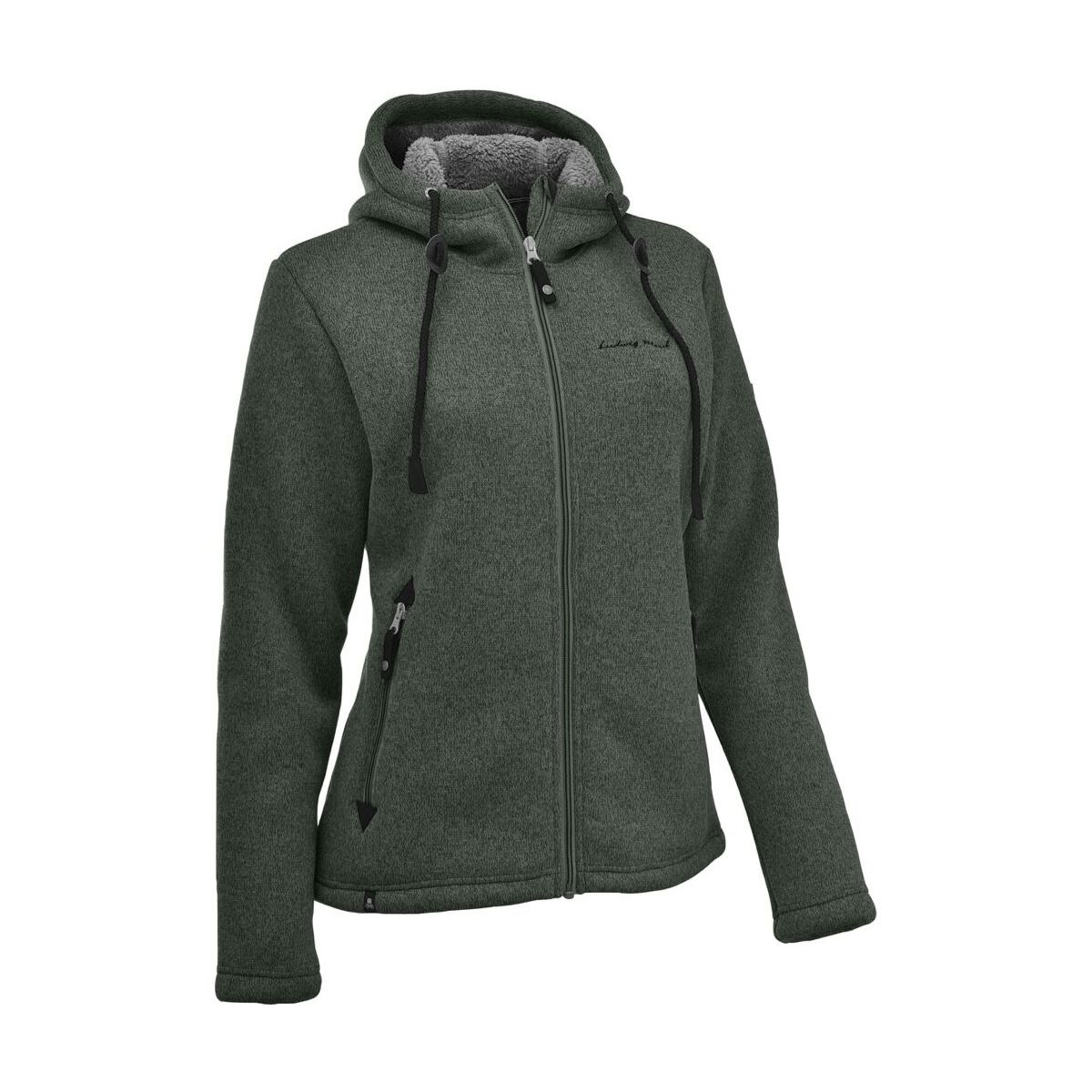 MAUL Sport Chieming - Strickfeecejacke m. Kap. forest green (60) 34 5213200202-60-34