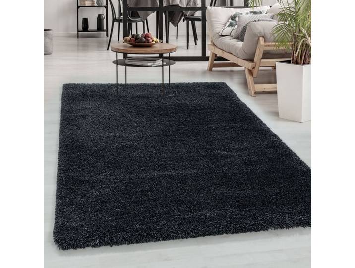 Carpetsale24 Tapis Shaggy unicolore Anthracite Tapis 240x340 cm Tapis Salon Chambre Doux à Poils Longs