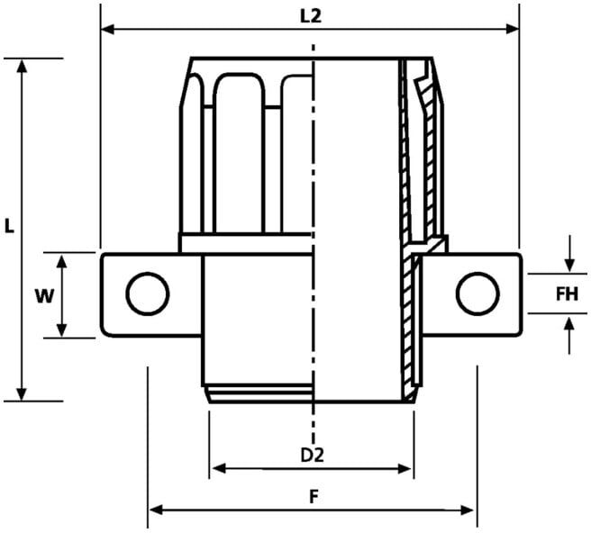 Hellermann Tyton Support de gaine annelée FG36-UH (167-00525)