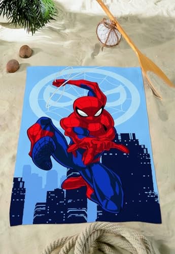 Aymax Spiderman Strandlakens - Polyester - 70 x 140 cm - Zeer absorberend