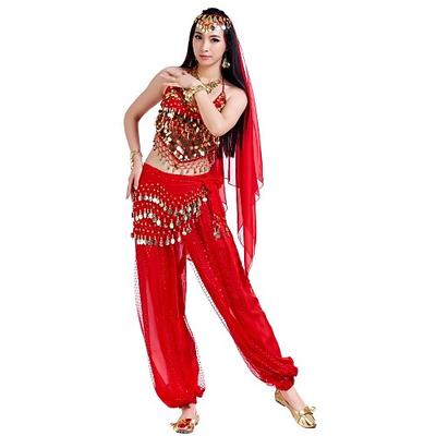 Bauchtanz oben Münzen Perlenstickerei Paillette Damen Chiffon / Aufführung