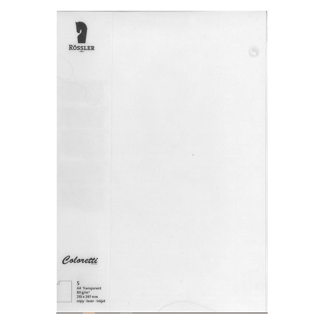 Rössler Coloretti Blatt A4 Transparent im 5er Pack (80 g/m², 5x) (220701159)